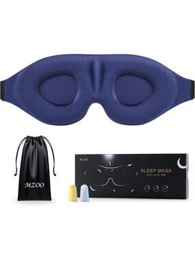 Luxury 3D Sleep Eye Mask for Side Sleepers, Light Blocking, Soft Travel